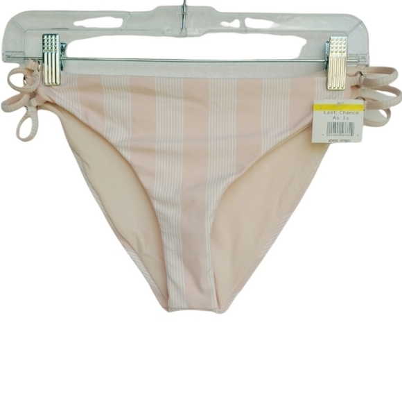 Splendid Vertical Stripe Light Pink Cutout Bikini Summer - Picture 2 of 7